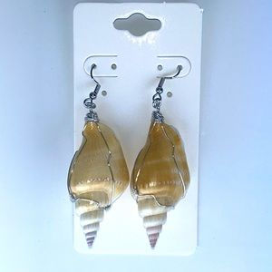 Handmade Hypoallergenic Mermaid Gulf of Mexico Sea Shell Earrings Boho Casual